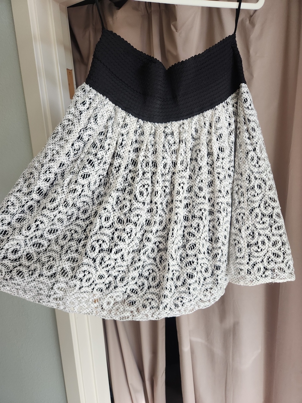HD in Paris Black and White Lace Skirt